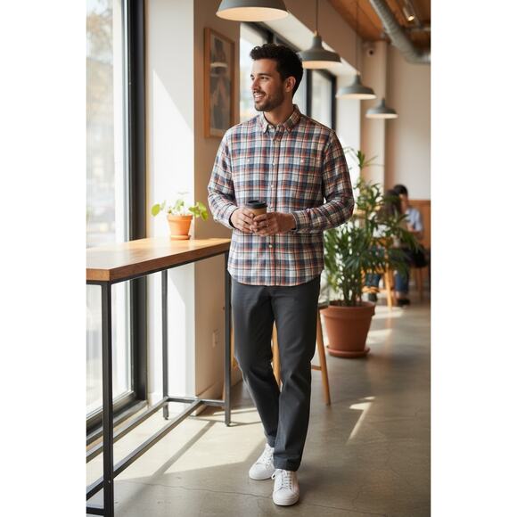 PATAGONIA Fezzman Button Down Long Sleeve Shirt Organic Cotton Men's XL - Picture 1 of 11